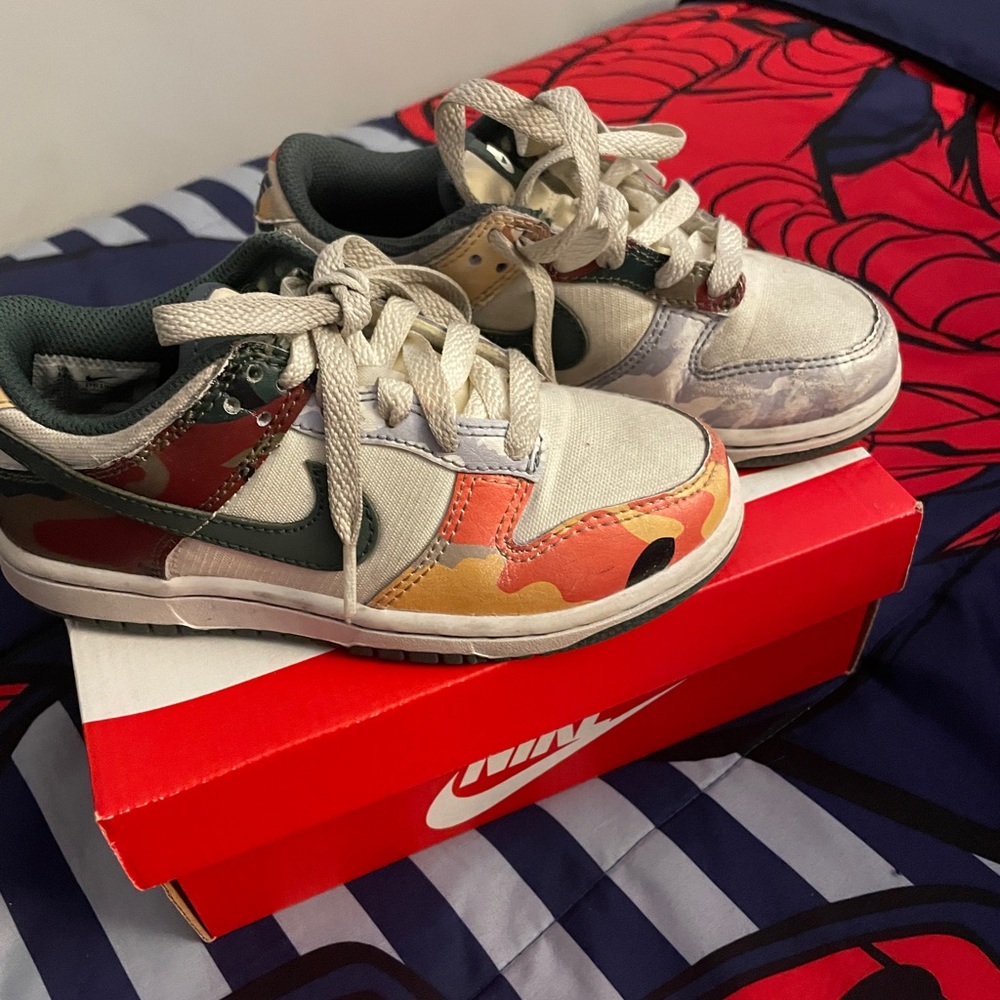 Kids Nike Dunk Low (Camo)